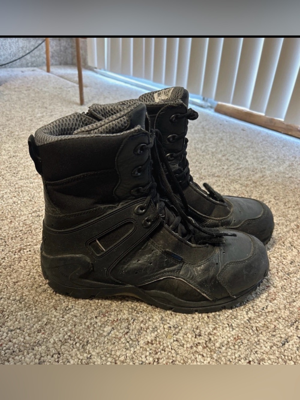 Men’s 10.5M Black Rocky 1st Med Puncture & Slip Resistant Outsole Boots Tie